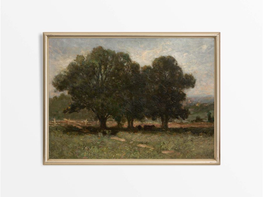 Rustic Landscape Vintage Art Print