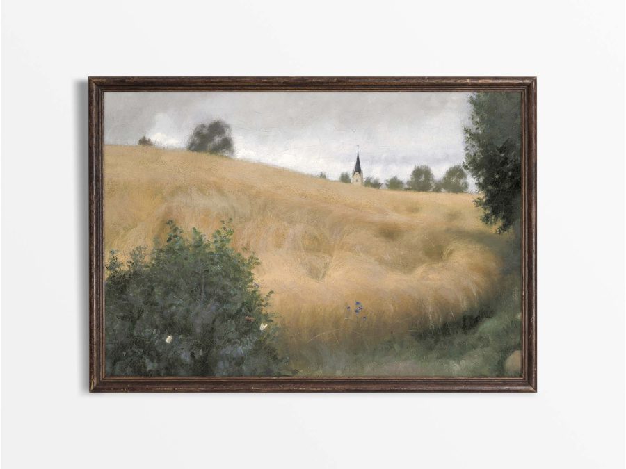 Rye Field Vintage Art Print