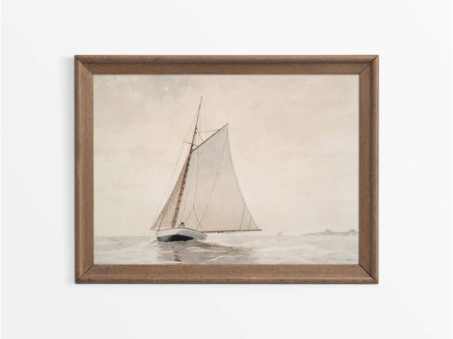 Sailing Boat Vintage Art Print