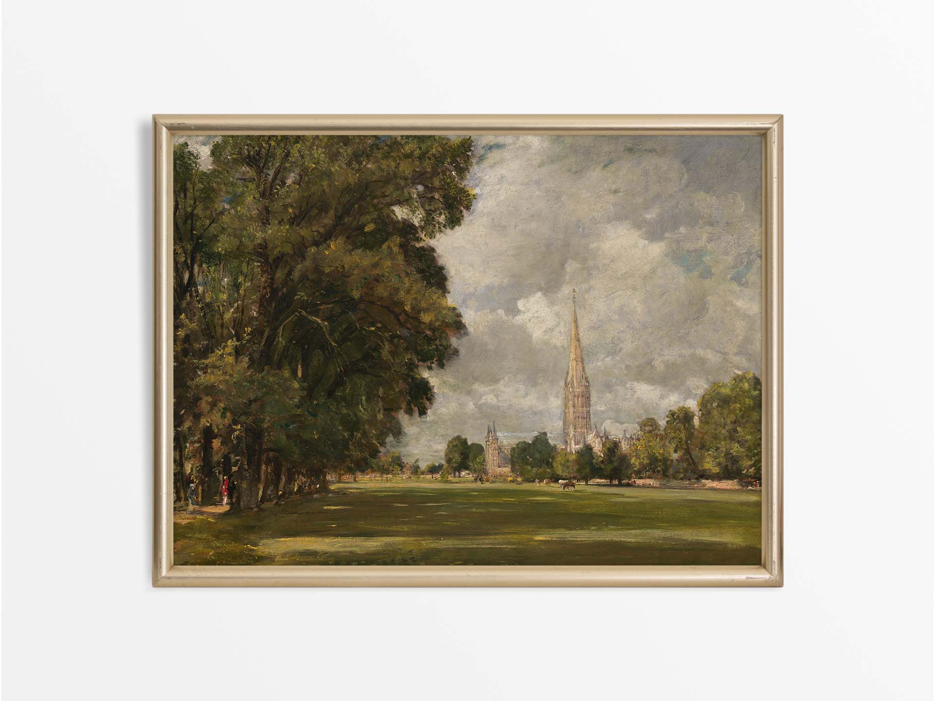 Salisbury Cathedral II Vintage Art Print