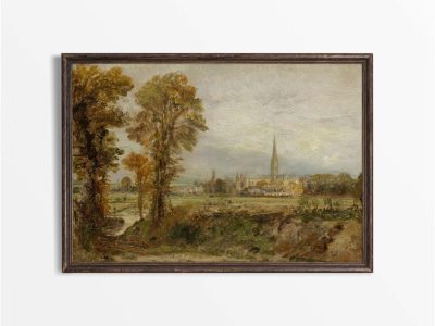 Salisbury Cathedral Vintage Art Print