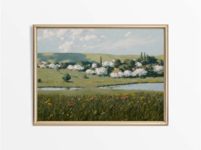Spring Landscape II Vintage Art Print