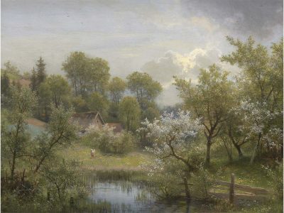 Spring Landscape Vintage Art Print