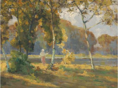 Summer Birches Vintage Art Print