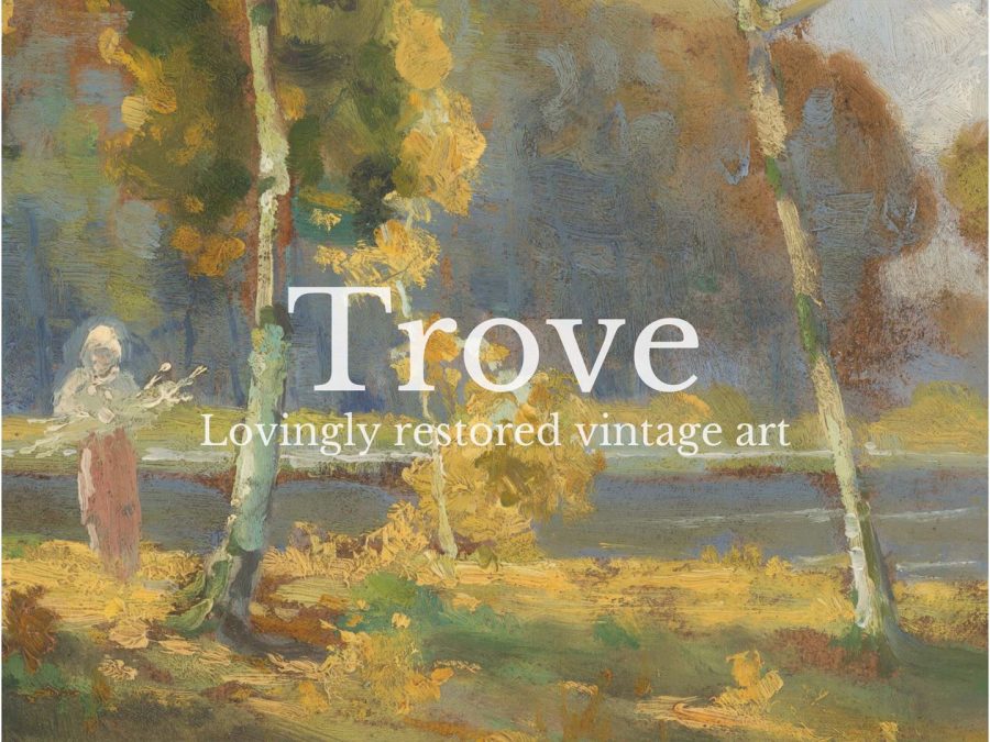 Summer Birches Vintage Art Print