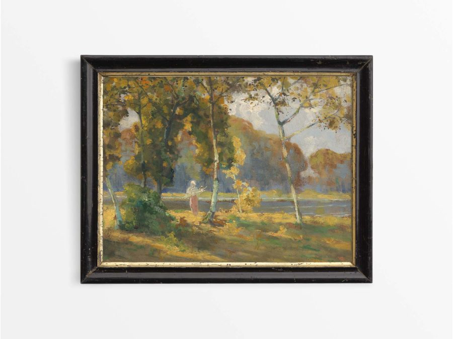 Summer Birches Vintage Art Print