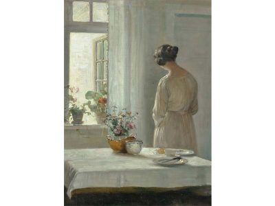 Sunlit Breakfast Vintage Art Print