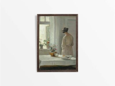 Sunlit Breakfast Vintage Art Print