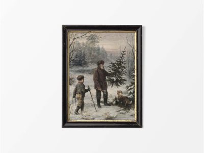 The Christmas Tree II Vintage Art Print
