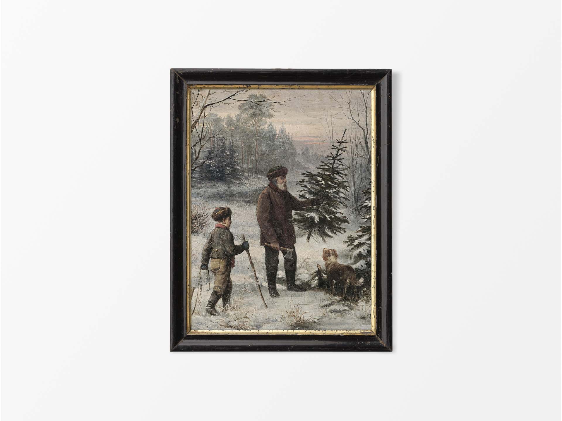 The Christmas Tree II Vintage Art Print