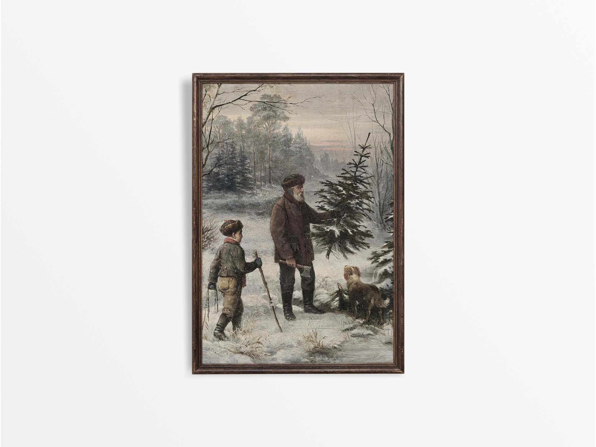 The Christmas Tree II Vintage Art Print