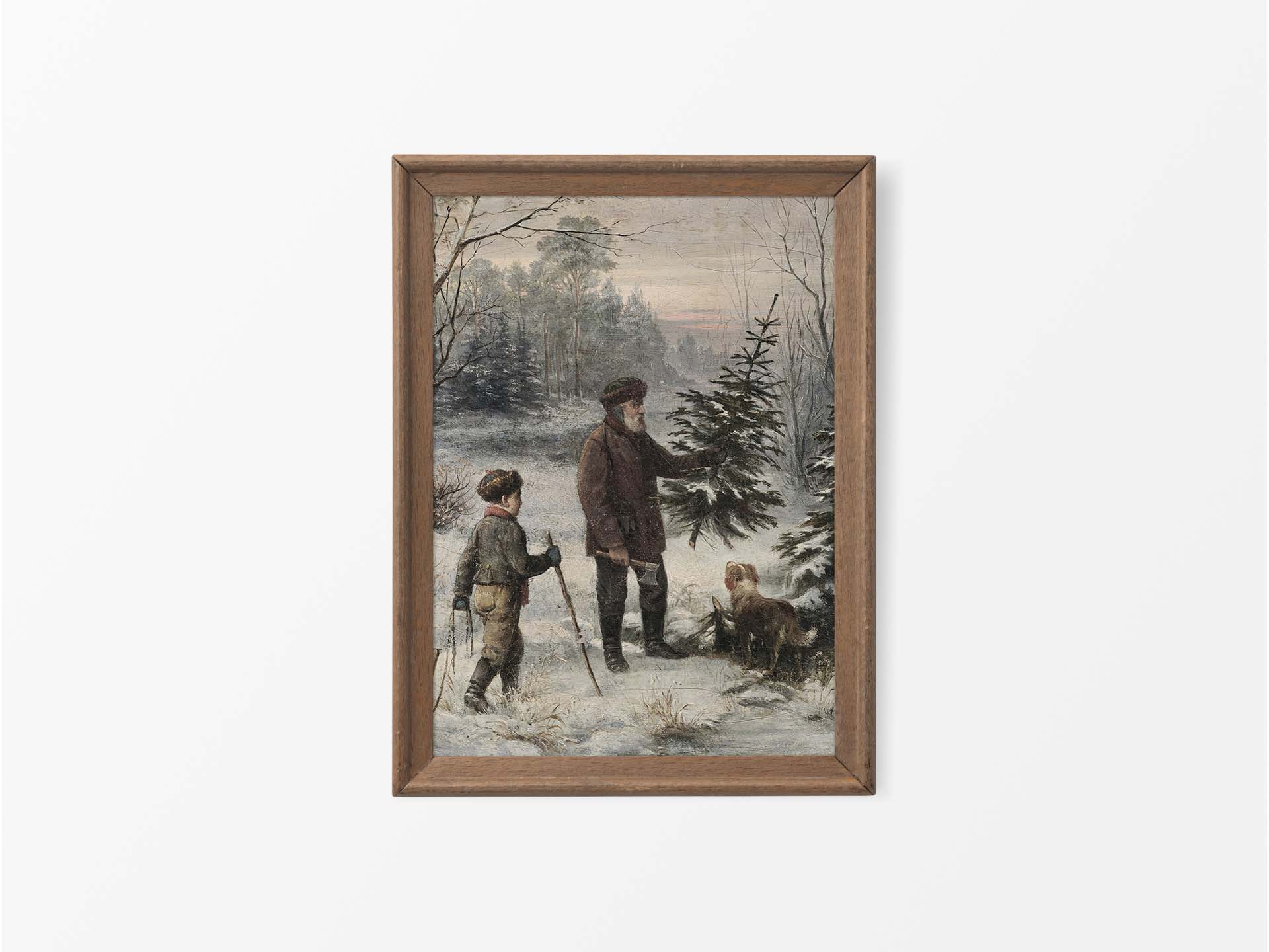The Christmas Tree II Vintage Art Print