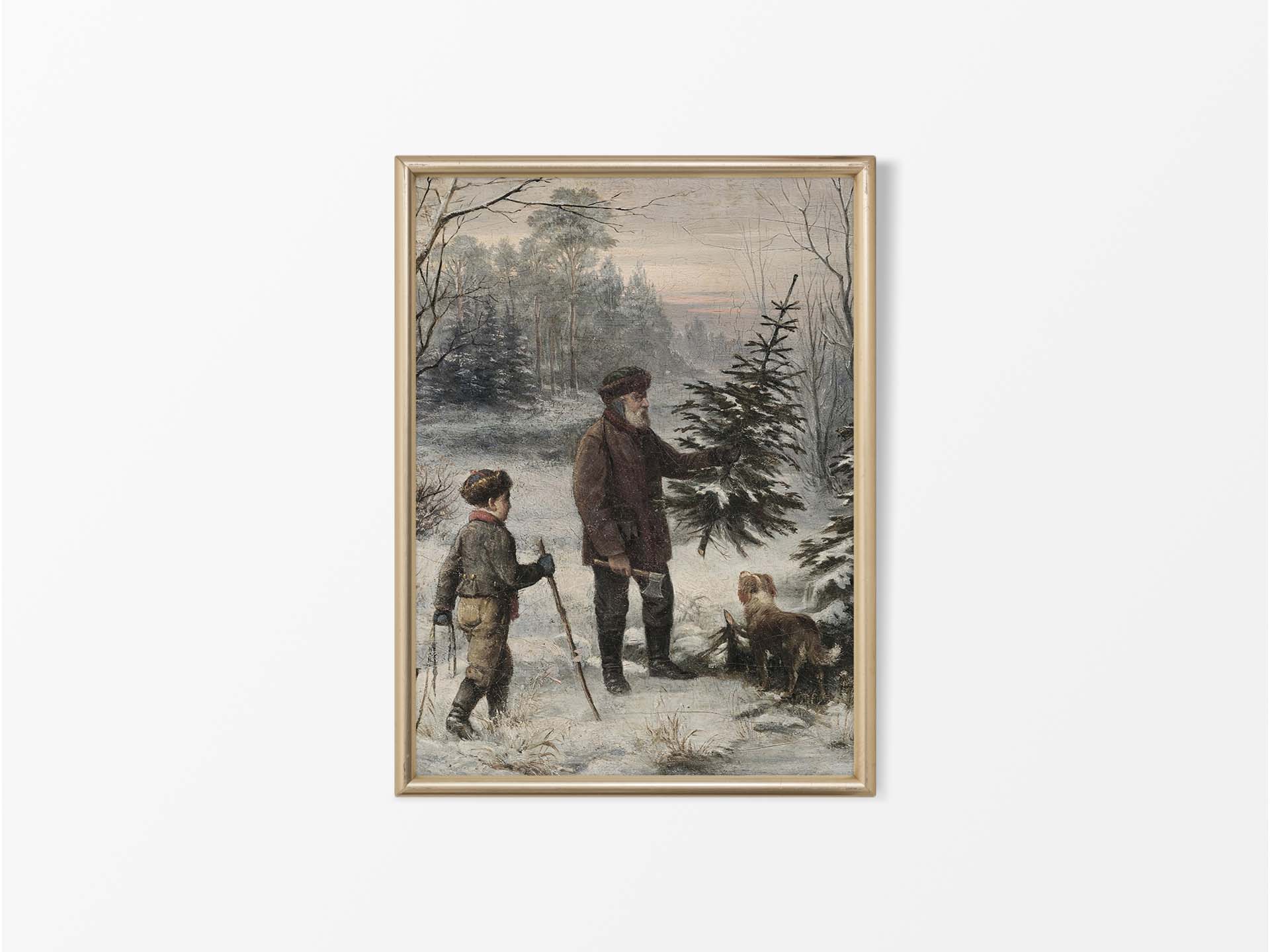 The Christmas Tree II Vintage Art Print