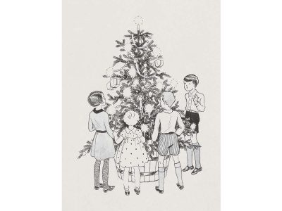 The Christmas Tree Vintage Art Print