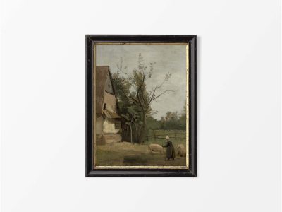 The Farm Vintage Art Print