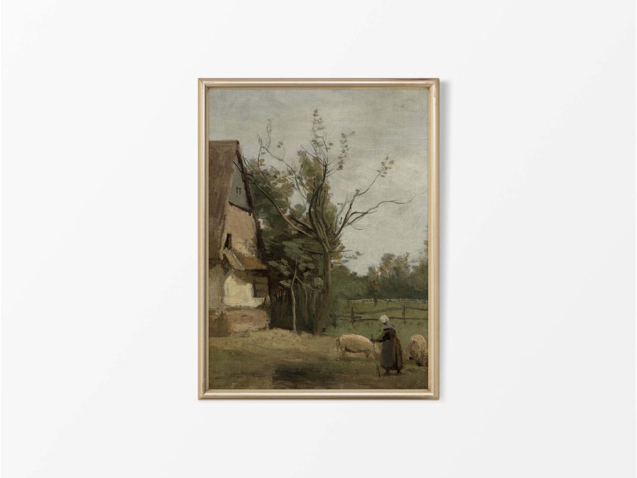 The Farm Vintage Art Print