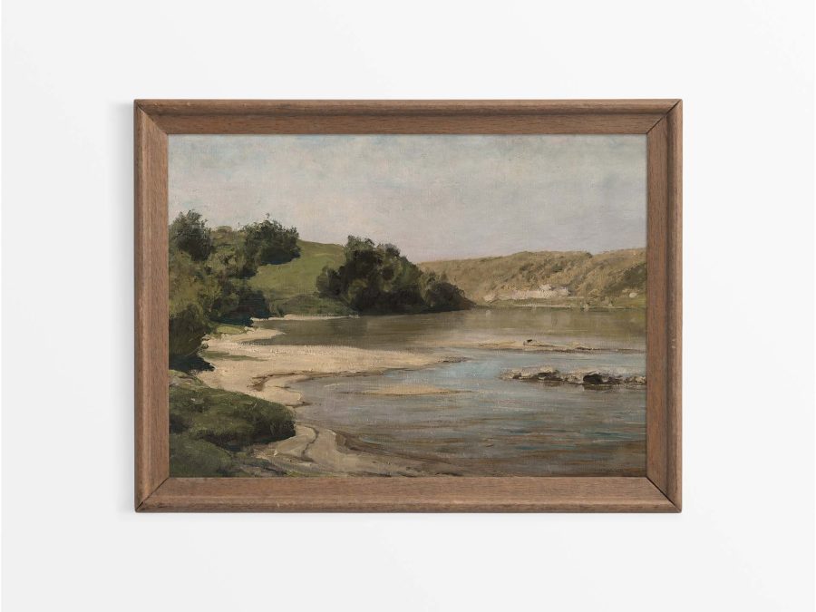 The River Vintage Art Print