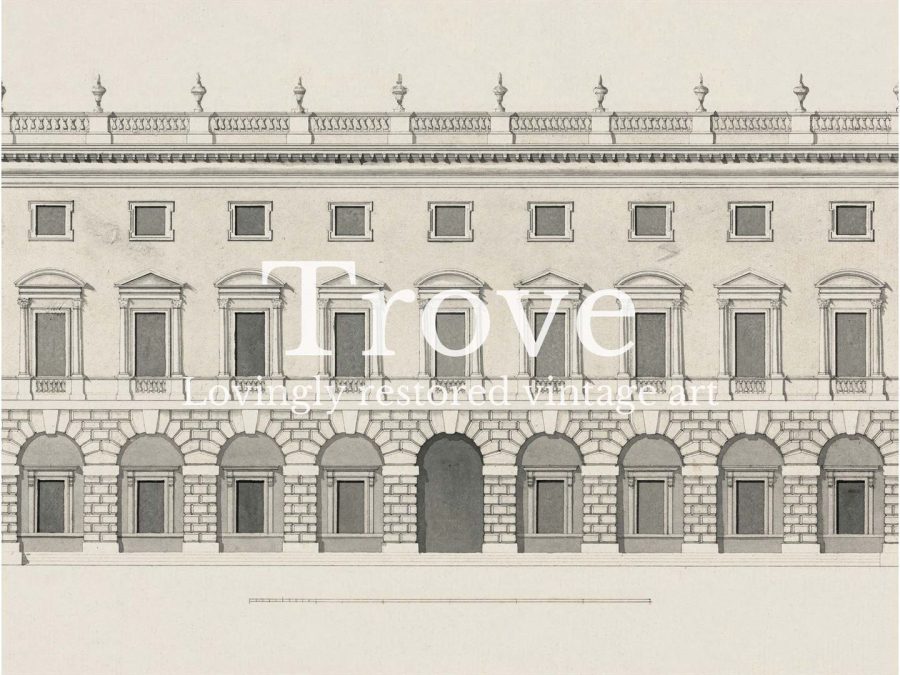 Town House Vintage Art Print