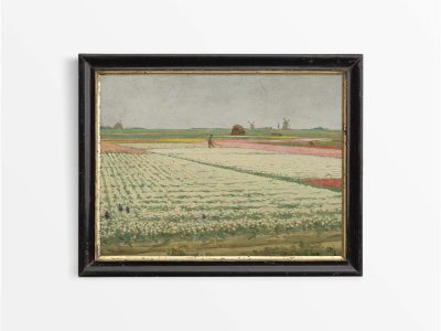 Tulip Fields Vintage Art Print
