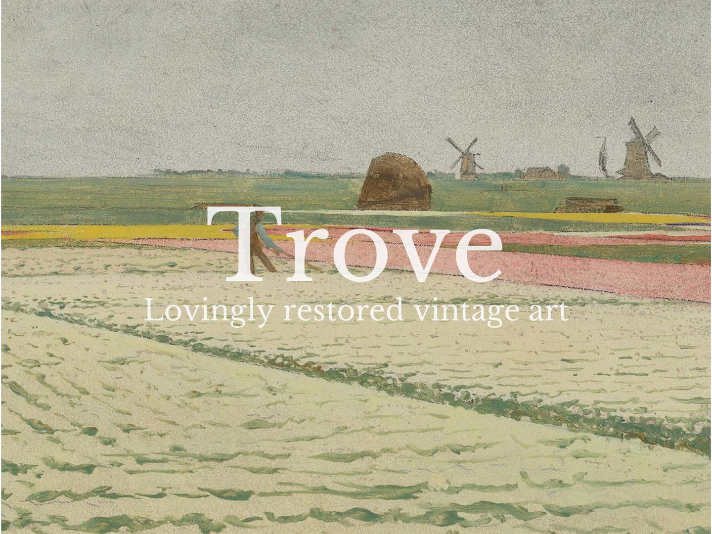 Tulip Fields Vintage Art Print