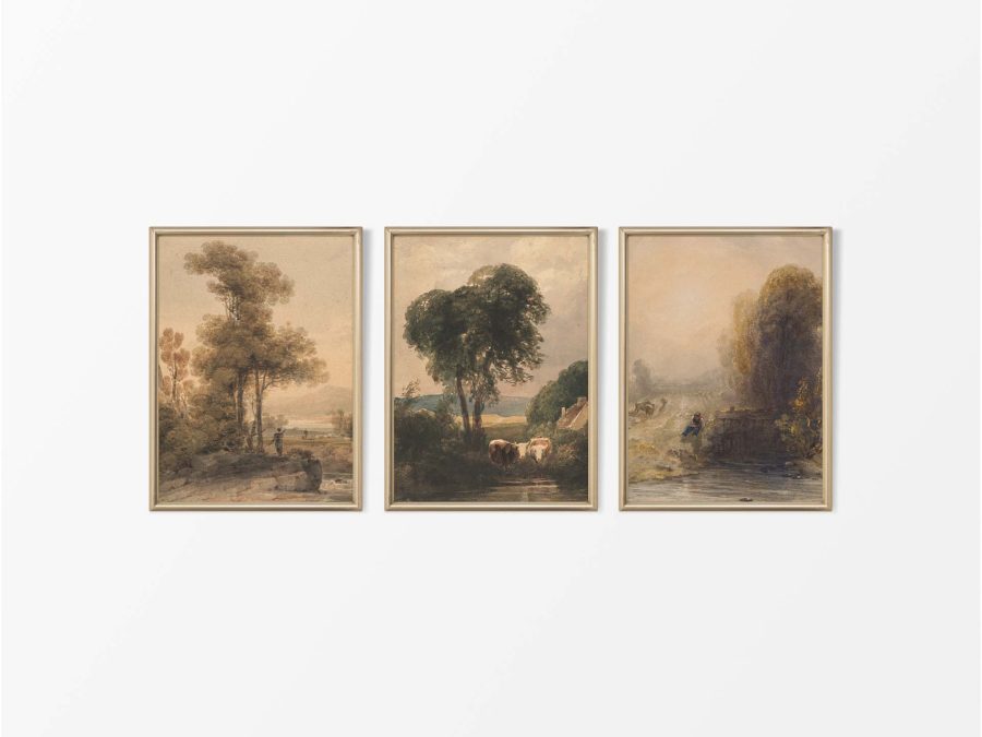 Waterside (Set of Three) Vintage Art Prints