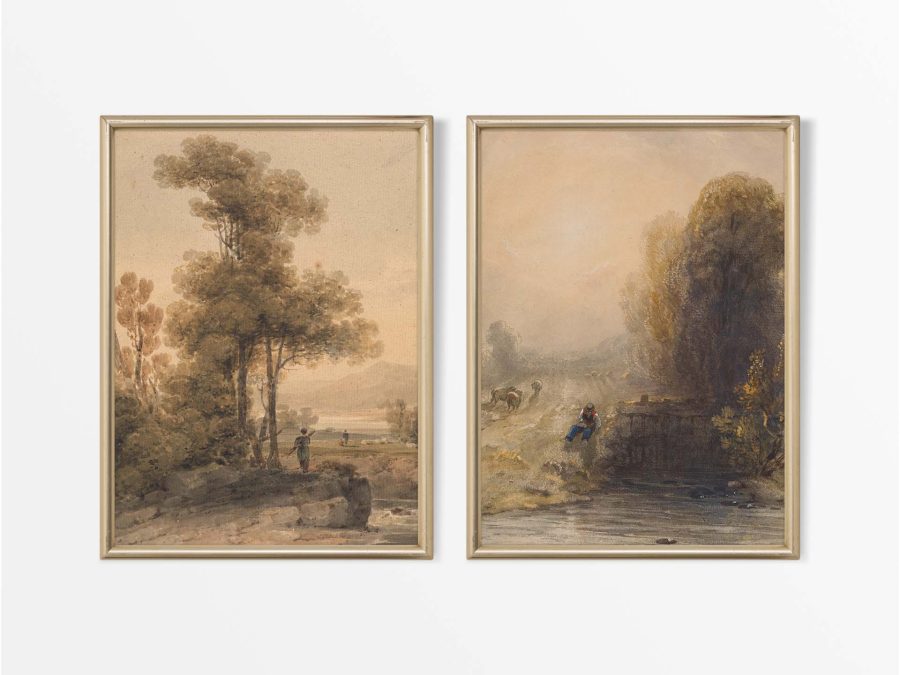 Waterside (Set of Two) Vintage Art Prints