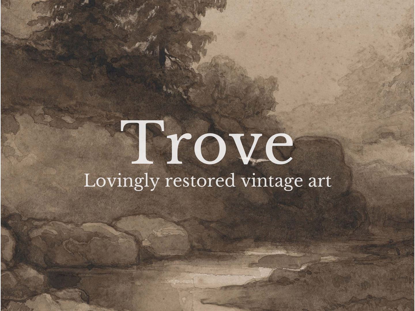 Winding River Vintage Art Print