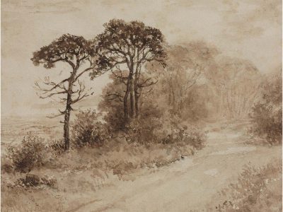 Winding Road Vintage Art Print