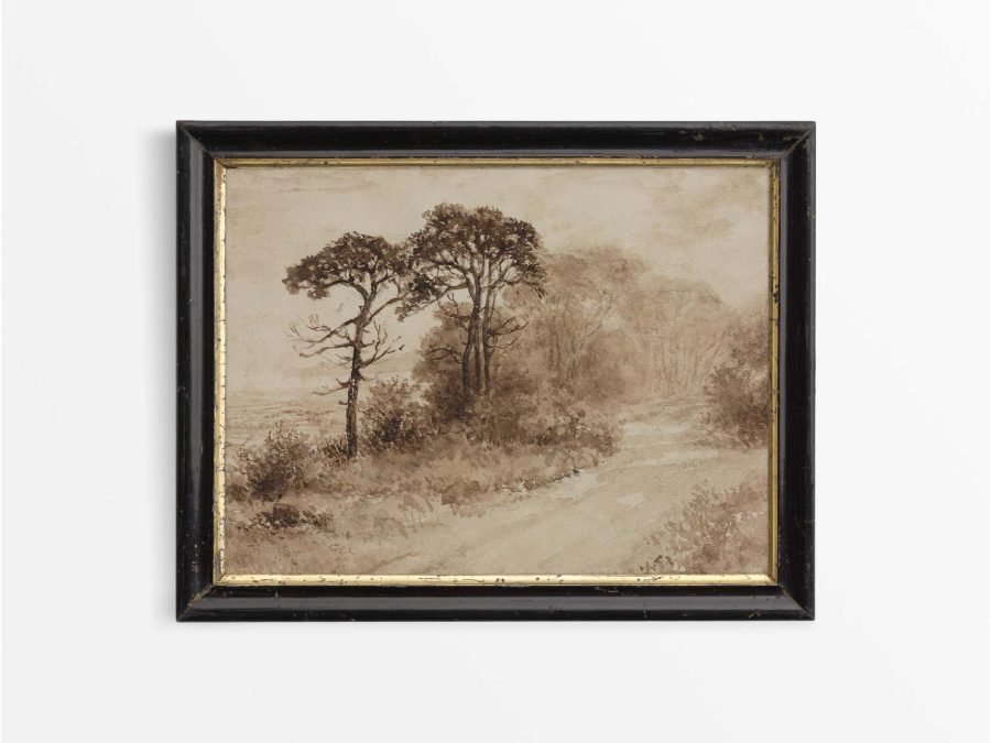 Winding Road Vintage Art Print