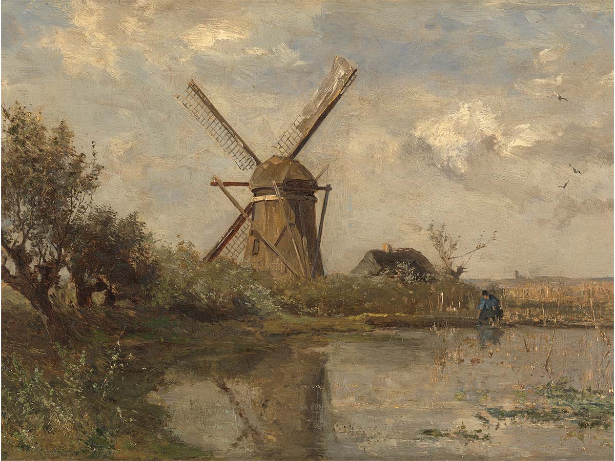 Windmill II Vintage Art Print