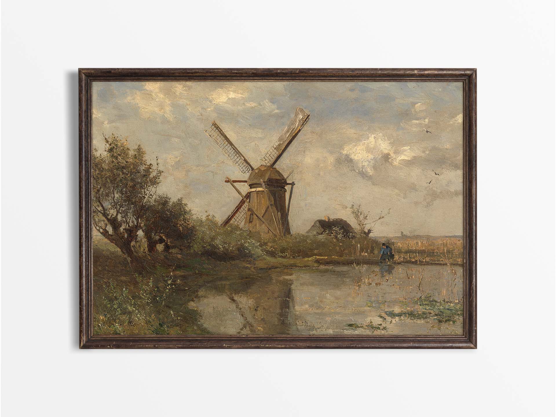 Windmill II Vintage Art Print