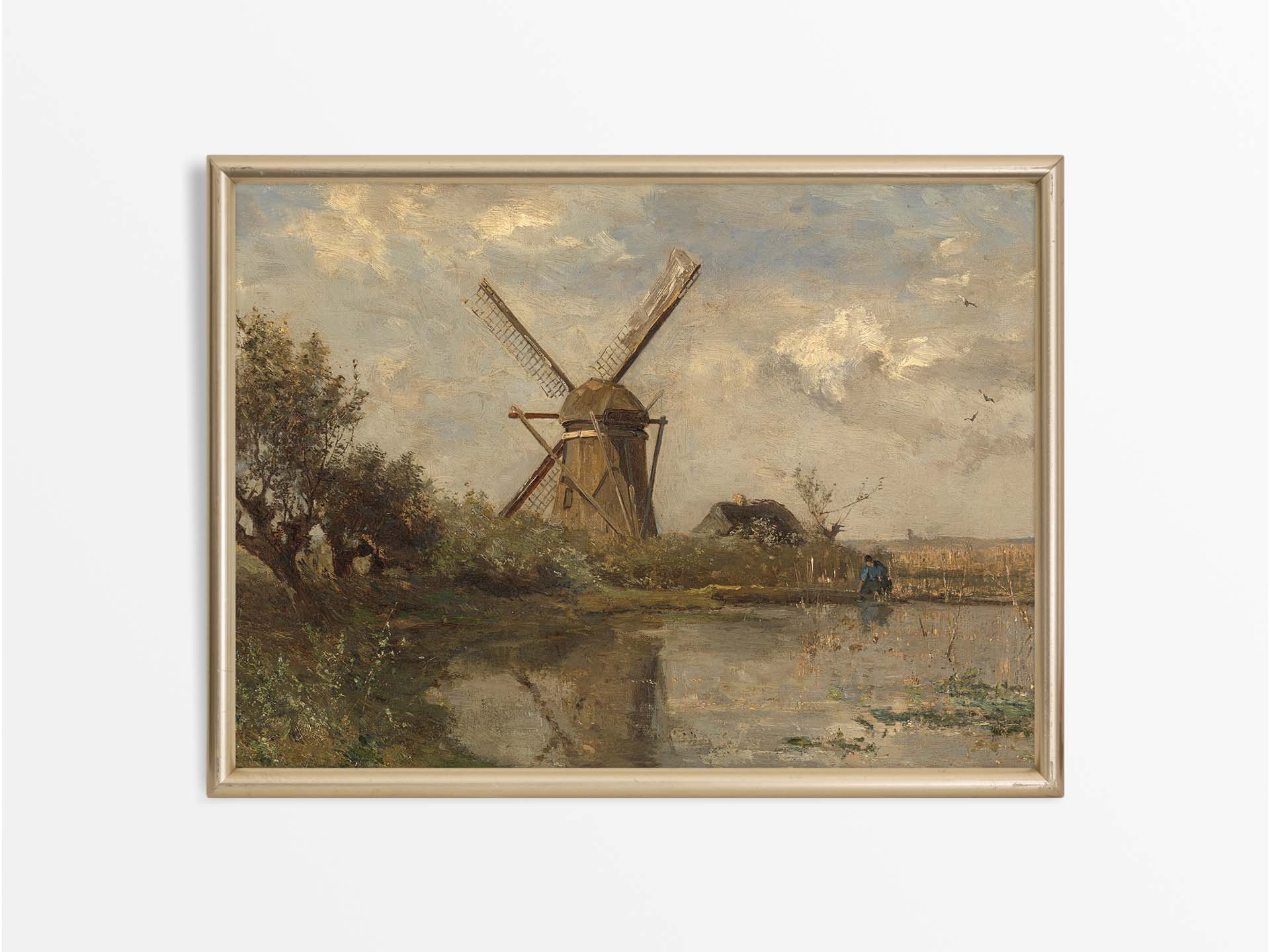Windmill II Vintage Art Print