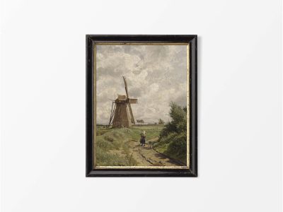 Windmill III Vintage Art Print