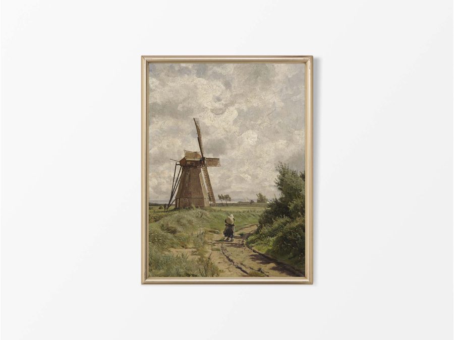 Windmill III Vintage Art Print