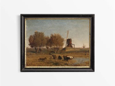 Windmill IV Vintage Art Print