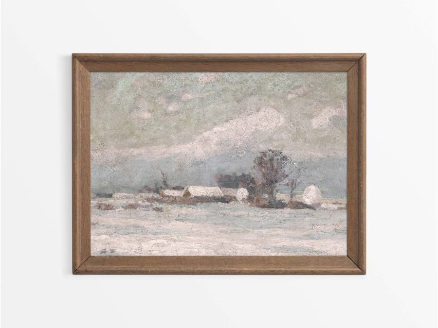 Winter Afternoon II Vintage Art Print