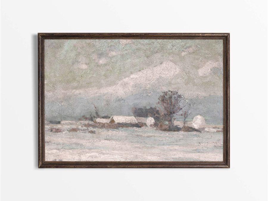 Winter Afternoon II Vintage Art Print