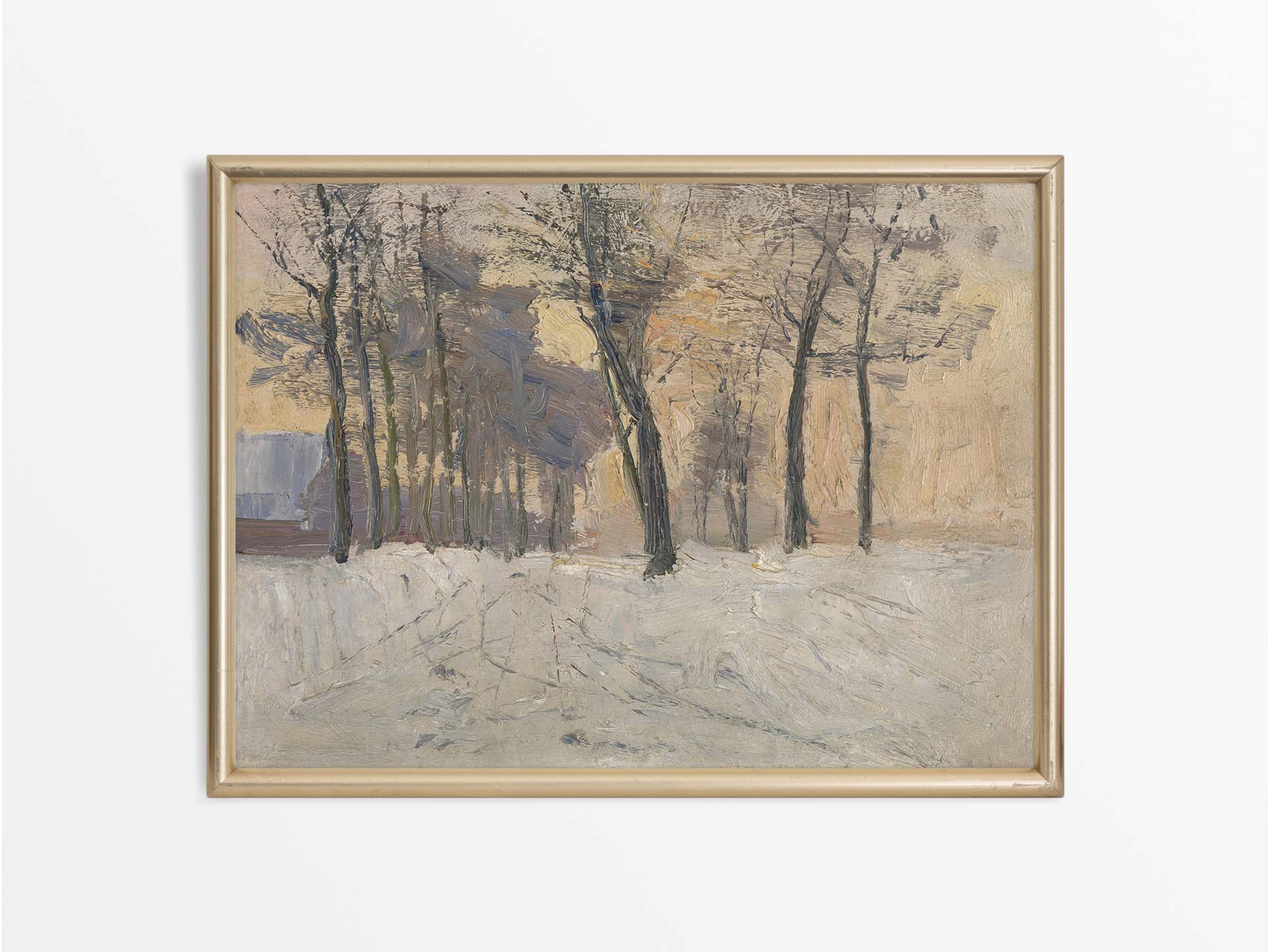 Winter Afternoon III Vintage Art Print