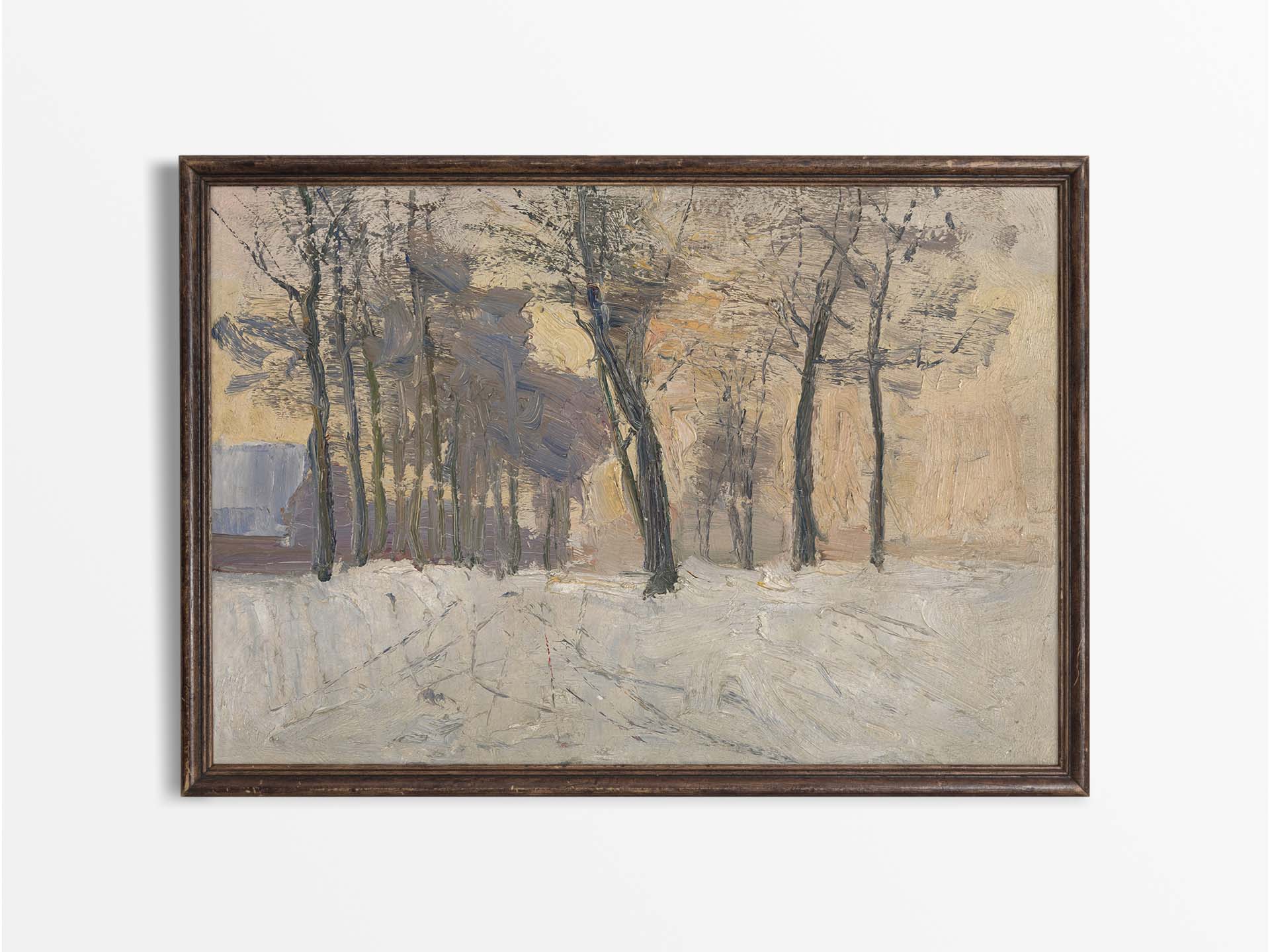 Winter Afternoon III Vintage Art Print