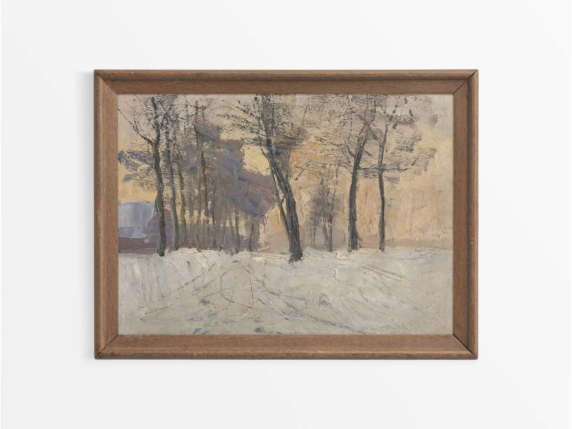 Winter Afternoon III Vintage Art Print
