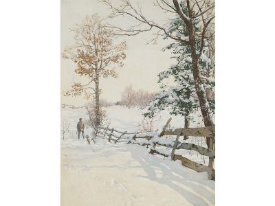 Winter Countryside II Vintage Art Print