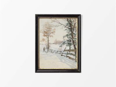 Winter Countryside II Vintage Art Print