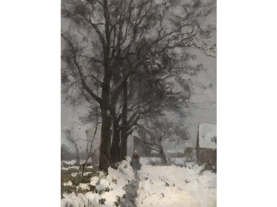 Winter Countryside Vintage Art Print