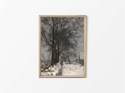 Winter Countryside Vintage Art Print