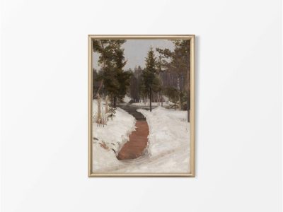 Winter Landscape III Vintage Art Print