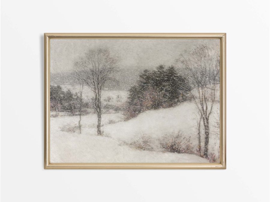 Winter Landscape IX Vintage Art Print