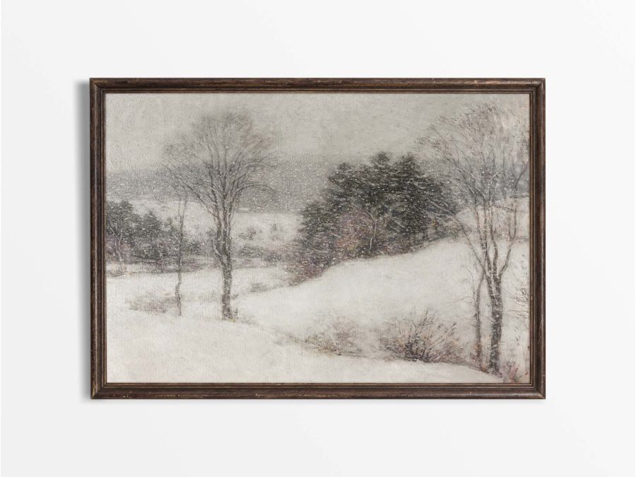 Winter Landscape IX Vintage Art Print