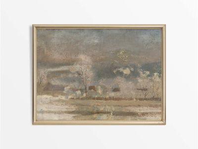 Winter Landscape V Vintage Art Print