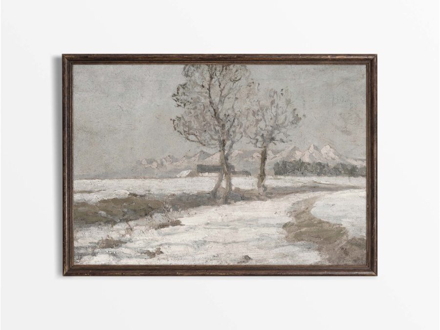 Winter Landscape VI Vintage Art Print