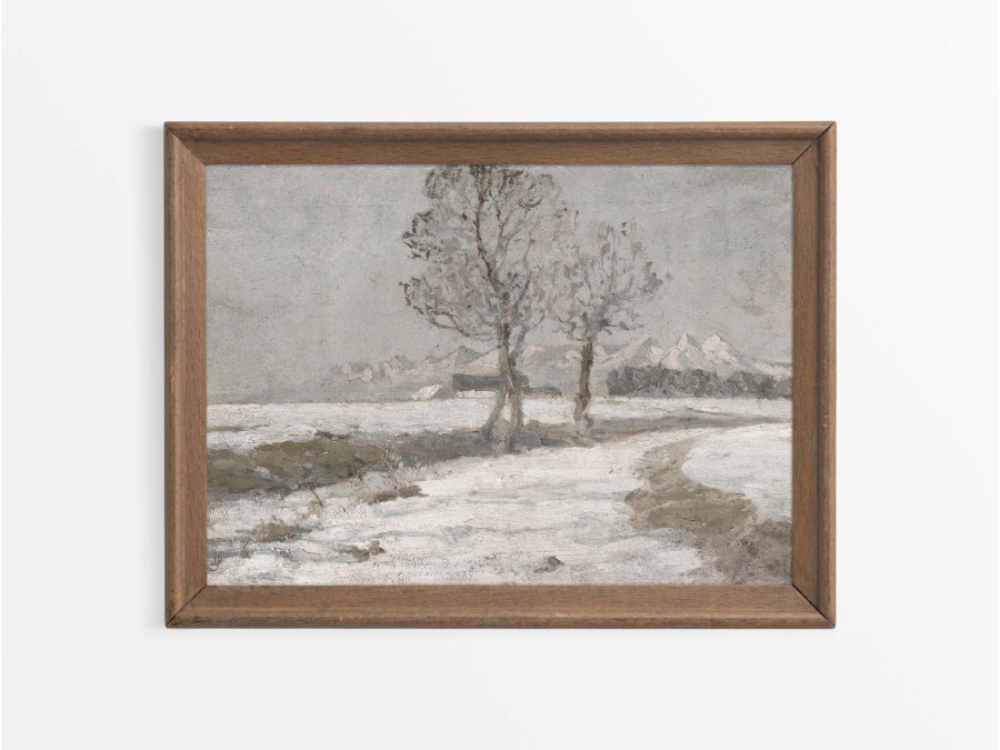 Winter Landscape VI Vintage Art Print